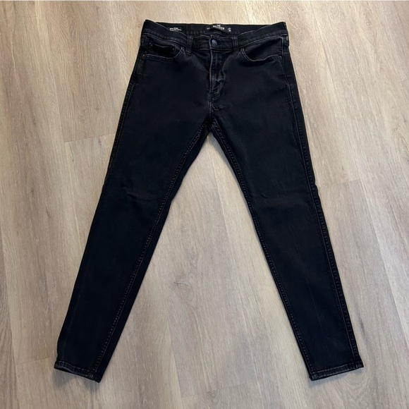 Hollister super skinny stretch, 32 x 30 black denim jeans - Picture 1 of 6